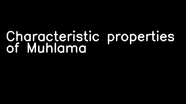 Characteristic properties of Muhlama