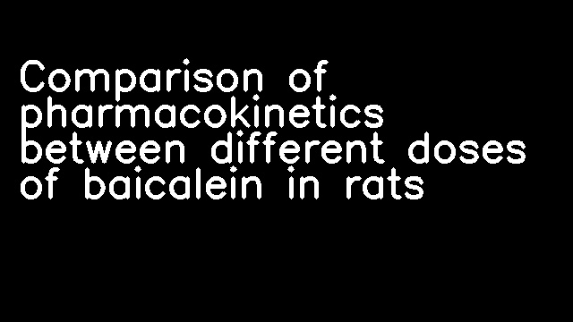 Comparison of pharmacokinetics between different doses of baicalein in rats