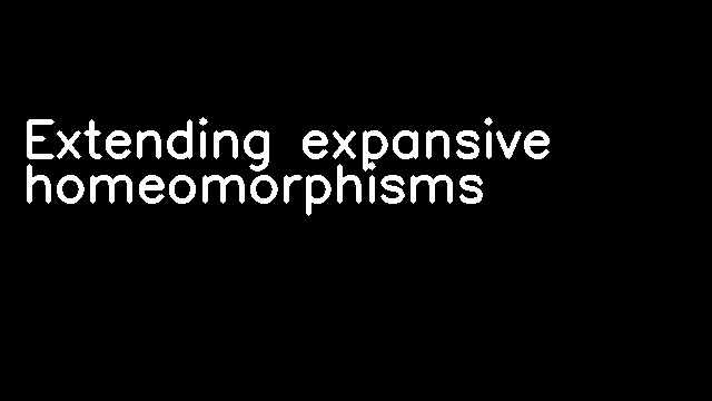 Extending expansive homeomorphisms