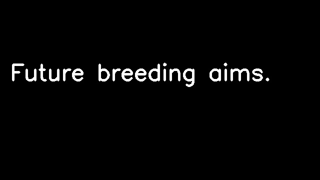 Future breeding aims.