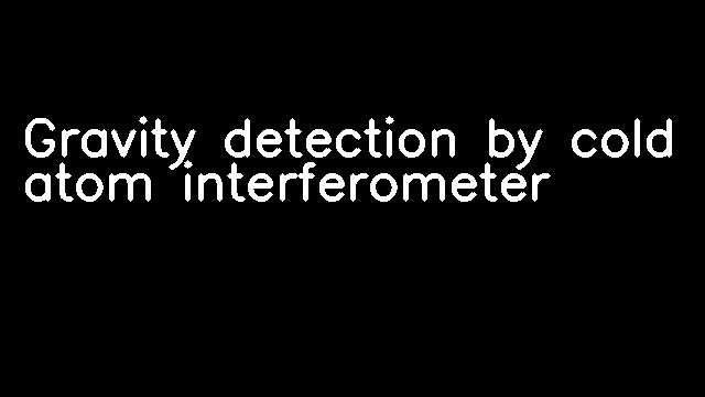 Gravity detection by cold atom interferometer