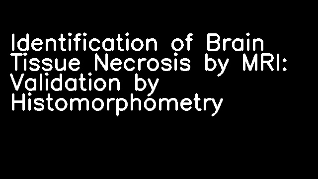 Identification of Brain Tissue Necrosis by MRI: Validation by Histomorphometry