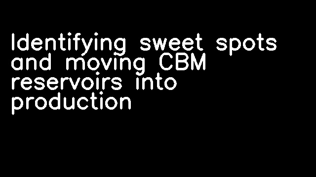 Identifying sweet spots and moving CBM reservoirs into production