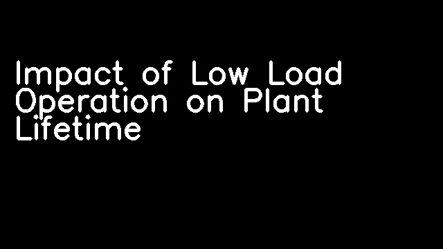 Impact of Low Load Operation on Plant Lifetime