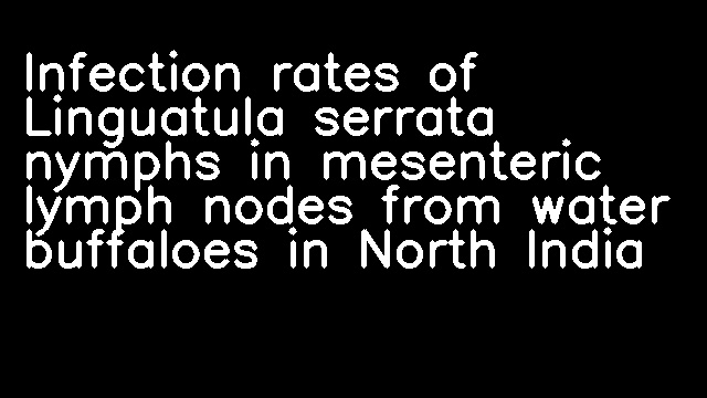 Infection rates of Linguatula serrata nymphs in mesenteric lymph nodes from water buffaloes in North India