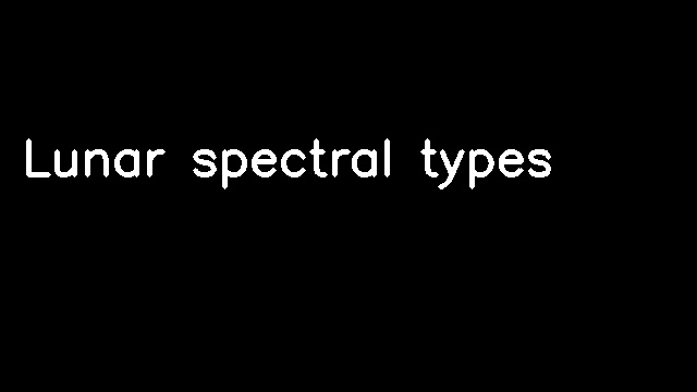 Lunar spectral types