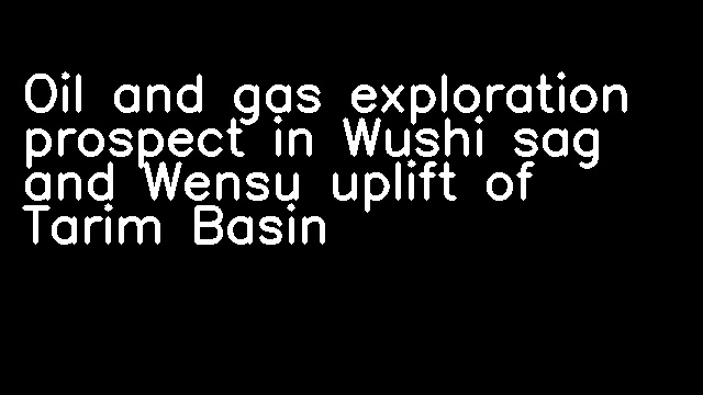 Oil and gas exploration prospect in Wushi sag and Wensu uplift of Tarim Basin