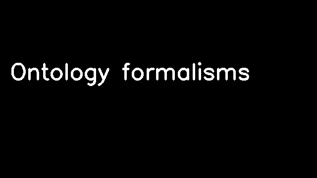 Ontology formalisms