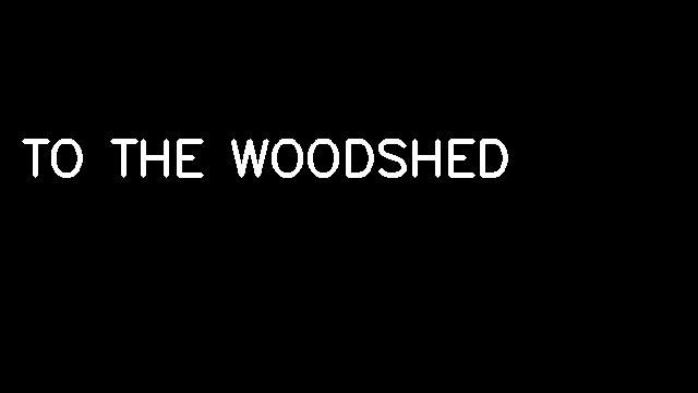 TO THE WOODSHED