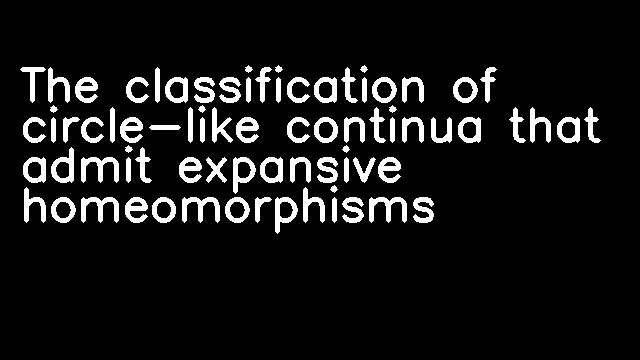 The classification of circle-like continua that admit expansive homeomorphisms