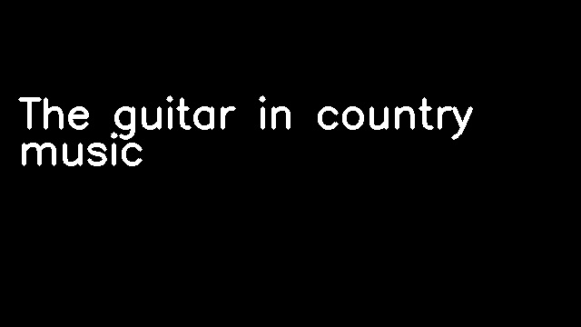 The guitar in country music