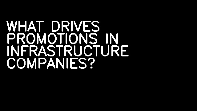 WHAT DRIVES PROMOTIONS IN INFRASTRUCTURE COMPANIES?