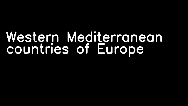 Western Mediterranean countries of Europe