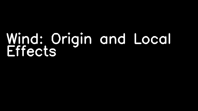 Wind: Origin and Local Effects